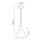 Luminária Pendente De Teto Anello Wood Vidro Detalhe Madeira