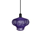 Luminária Pendente De Teto Blade Trançado Artesanal Roxo