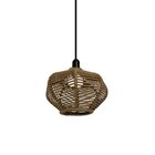 Luminária Pendente De Teto Diamond Trançado Artesanal Bege