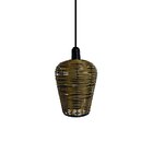 Luminária Pendente De Teto Finn Trançado Artesanal Caramelo