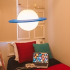 Luminária Pendente Decorativa Saturno Branco/azul