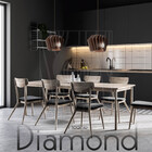 Luminaria Pendente Diamond Madeira Soquete E27 Mesa Sala Marr