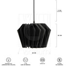 Luminaria Pendente Diamond Madeira Soquete E27 Mesa Sala Preto