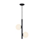 Luminária Pendente Double Preto E Branco Leitoso Vidro 784/2