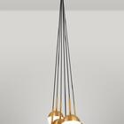 Luminária Pendente Dourado 6 Globos Vidro Mesa 30x30cm G9