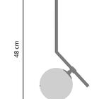 Luminária Pendente Dourado Globo Inclinado Cama Sala 48cm G9