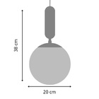 Luminária Pendente Dourado Globo Vidro 20cm Cozinha Ilha E27