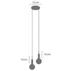 Luminária Pendente Duplo Ilha Cozinha Sala Quarto Dourado