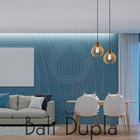 Luminária Pendente Duplo Madeira Bali 20cm Cq Rústico E27