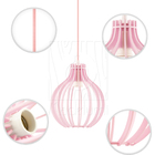 Luminária Pendente Duplo Madeira Bali 20cm Cq Soquete E27 Ros