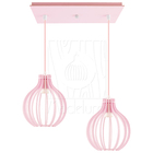 Luminária Pendente Duplo Madeira Bali 20cm Cq Soquete E27 Ros