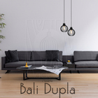 Luminária Pendente Duplo Madeira Bali 20cm Cr Preto E27