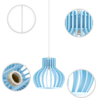 Luminária Pendente Duplo Madeira Circus 15cm Cq Soquete E27 A