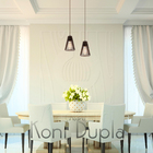 Luminária Pendente Duplo Madeira Koni 20cm Cr Marrom E27