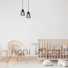 Luminária Pendente Duplo Madeira Koni 20cm Cr Preto E27