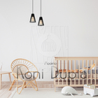 Luminária Pendente Duplo Madeira Koni 20cm Cr Soquete E27 Pre