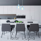 Luminária Pendente Duplo Madeira Nacar 18cm Cq Azul Claro