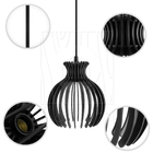 Luminária Pendente Duplo Madeira Nacar 18cm Cq Soquete E27 Pr