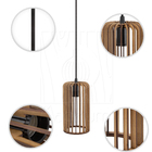 Luminária Pendente Duplo Madeira Paladio Cq Sala Jantar E27