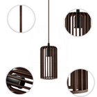 Luminária Pendente Duplo Madeira Paladio Cq Sala Jantar E27 M