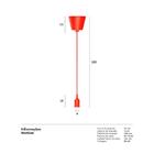 Luminária Pendente E27 - Vermelho