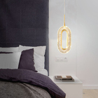 Luminária Pendente Elo Led Acrílico 3000k Branco Quente - Dou