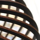 Luminária Pendente em MDF Flórida na cor Preta c/ Fio Tecido