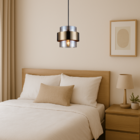 Luminária Pendente Em Vidro E Metal Moderno Sala Cozinha Quar