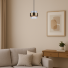 Luminária Pendente Em Vidro E Metal Moderno Sala Cozinha Quar