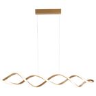 Luminária Pendente Espiral 55w 3000k 100cm Dourado Sindora