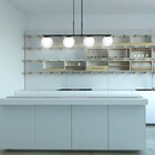 Luminária Pendente Estilo Jabuti Preta Com Globo Leitoso Para