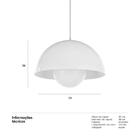 Luminária Pendente Flower Pot - Branco