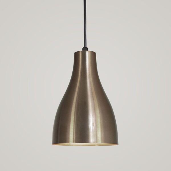 Luminária Pendente Garrafa 20x13.5cm 1 Lâmpada Bronze Bivolt