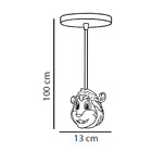 Luminária Pendente Gato laranja Quarto De Criança Bebê Infant