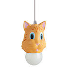 Luminária Pendente Gato laranja Quarto De Criança Bebê Infant