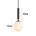 Luminária Pendente Globo Preto Minimalista Md10438