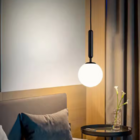 Luminária Pendente Globo Preto Minimalista Md10438