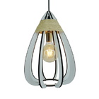 Luminária Pendente Gota De Madeira Branca