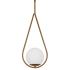 Luminária Pendente Gota Metal E Vidro