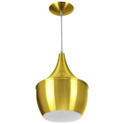 Luminária Pendente Gourmet Balão 32x25cm Dourado