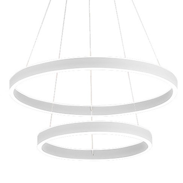 Luminária Pendente Halo Double 106w 3000k Branco Bivolt