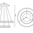 Luminária Pendente Halo Double 106w 3000k Branco Bivolt