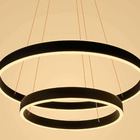 Luminária Pendente Halo Double 106w 3000k Preto Bivolt