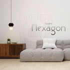 Luminária Pendente Hexagon G Madeira E27 Decoração Moderno Ma