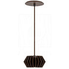 Luminária Pendente Hexagon P Madeira E27 Decoração Moderno Ma