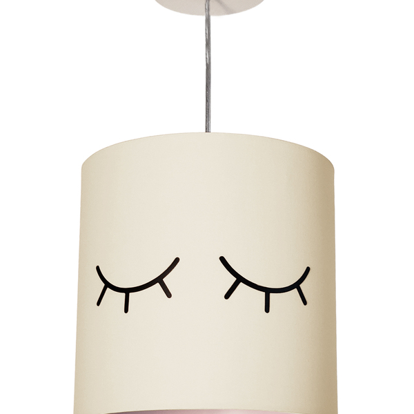 Luminária Pendente Infantil Olhinho 25x25 1e27  Branco