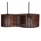 Luminária Pendente Infinita Modelo Ripado - Marrom