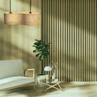 Luminária Pendente Infinita Modelo Ripado - Mdf Cru