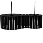 Luminária Pendente Infinita Modelo Ripado - Preta