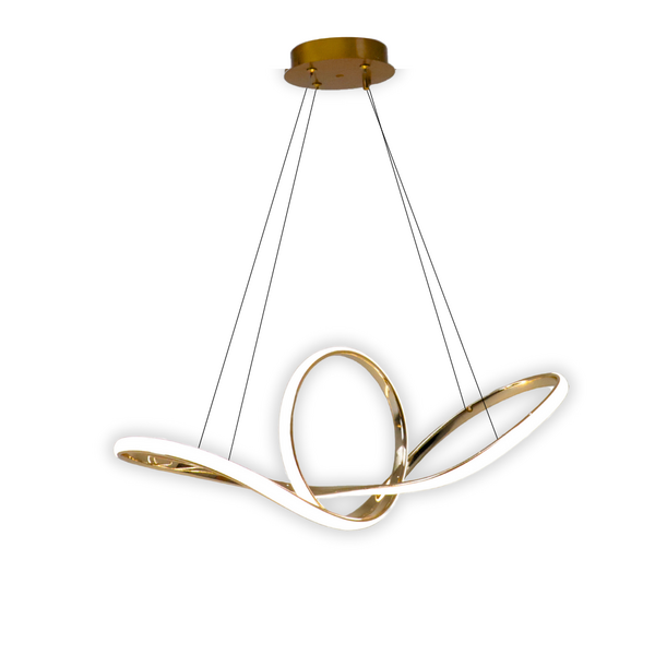 Luminária Pendente Infinity De Led 45w Dourado